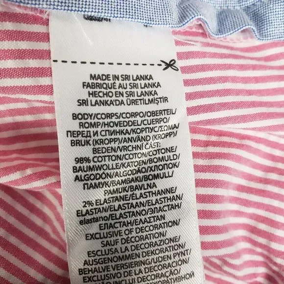 Polo Ralph Lauren Shorts Mens 40  Pink Striped Seersucker 9" Classic-Fit Preppy - Picture 10 of 11